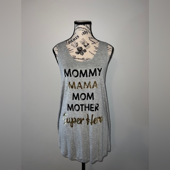 NWT Pro "Mommy, Mama, Mom, Mother, Super Hero" Tank Top, Large - Picture 1 of 6